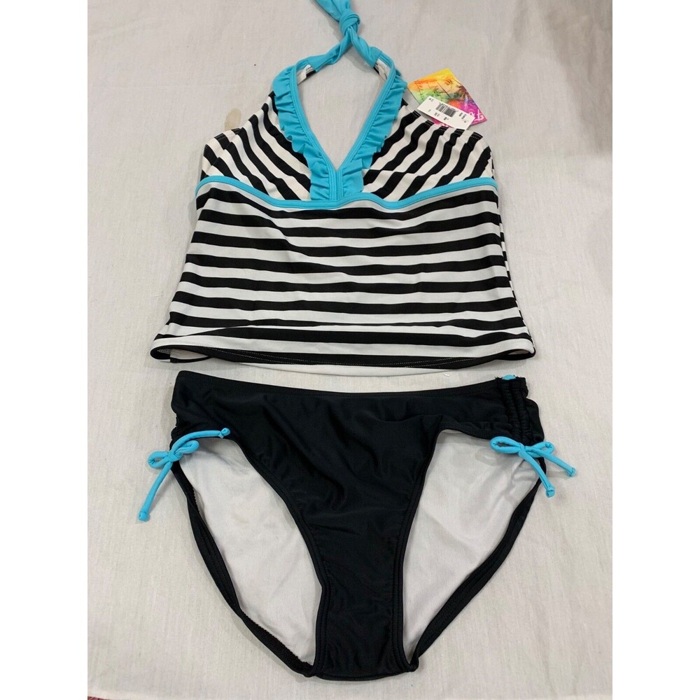 NWT FREESTYLE REVOLUTION GIRLS TWO PIECE SWIMSUIT SIZE 16